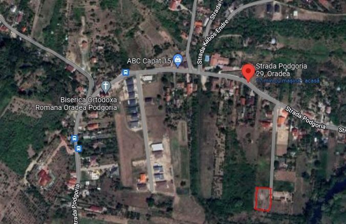 Teren intravilan 1404mp in Podgoria, Oradea -
