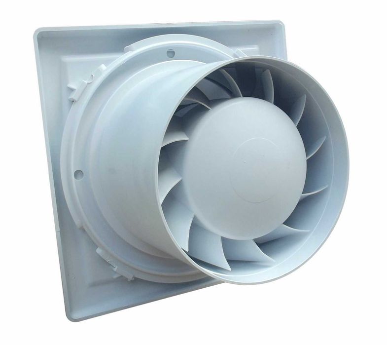 Вентилатор за баня "КомароТрепач" светещ син LED ф100 влагоуст ММоторс