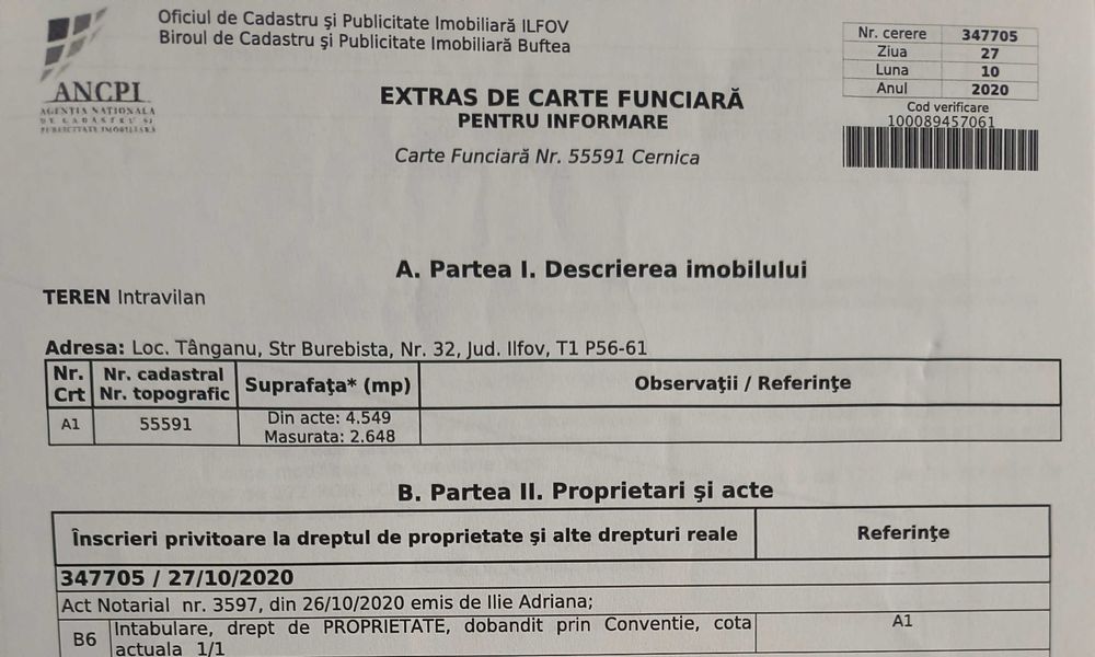 Teren Intravilan Tânganu – 2648 mp – Deschidere Superbă 90 ml – Ideal Investiție/Lotizare