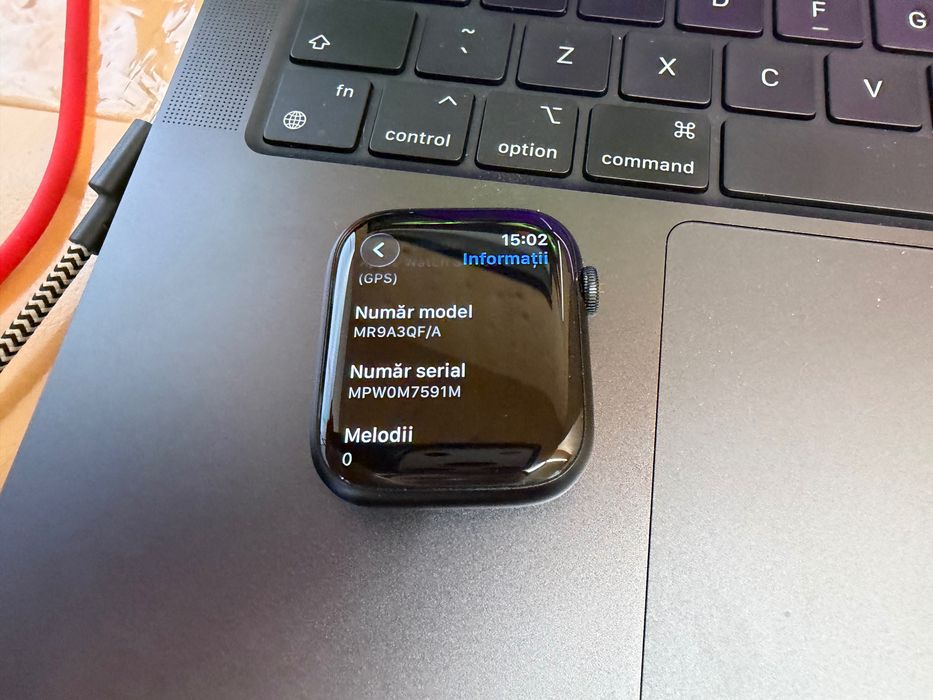 Apple Watch Series 9 45mm Midnight AL GPS ca nou, sanatate baterie 100%