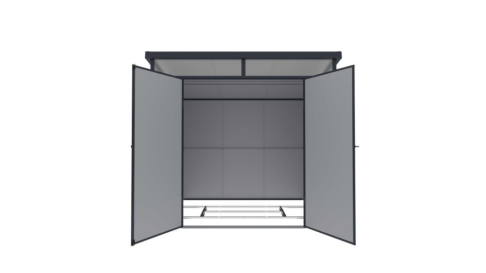 Casuta / magazie de gradina 238x191x215 cm, cu baza metalica