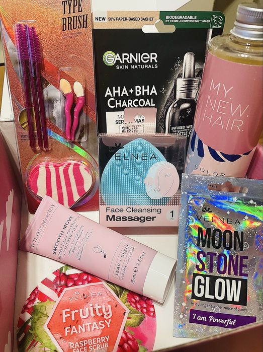 лот козметика 7 броя, тяло, кожа, коса, brave new hair, suga buba