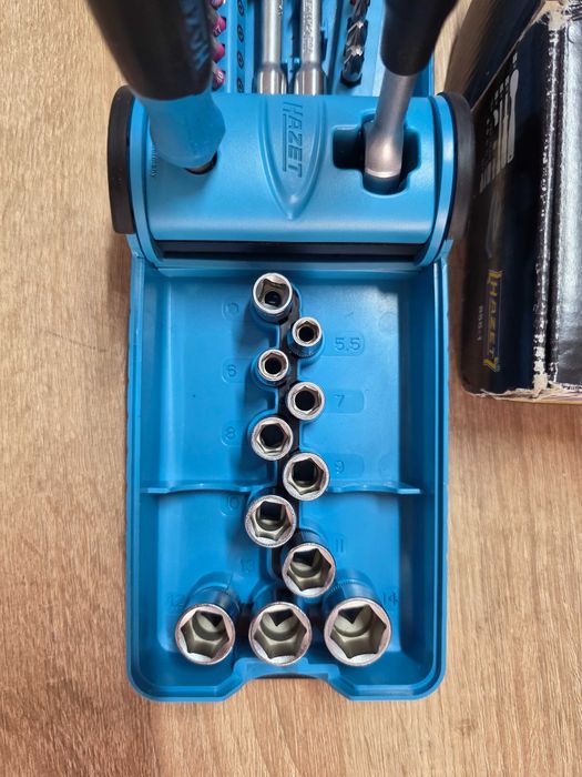 Set de scule, HAZET, 1/4", 38 bucati, Negru/Albastru