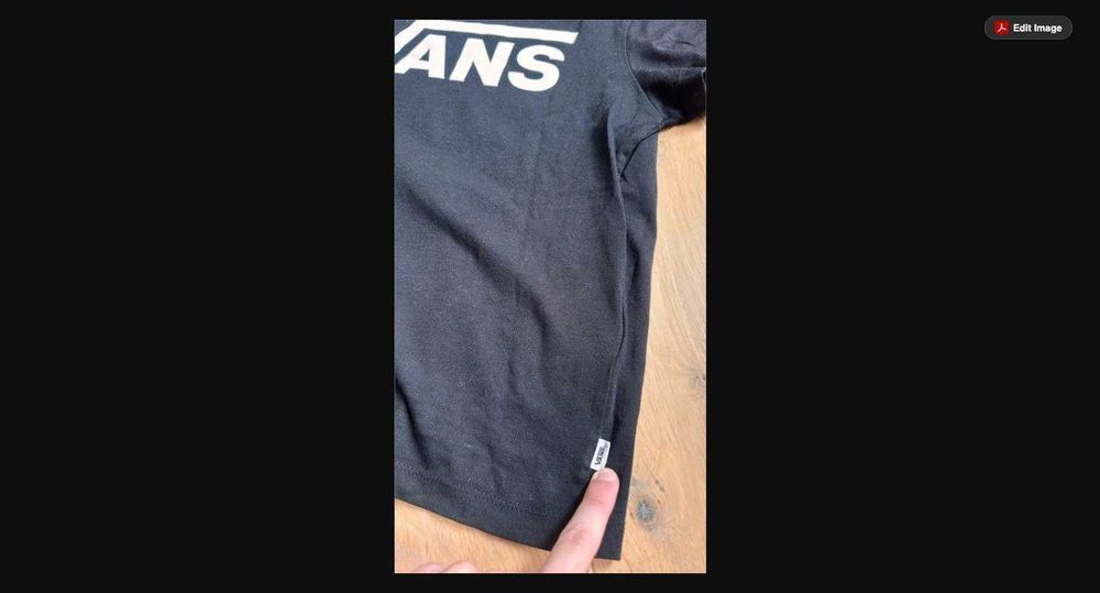 Tricou Vans clasic, negru cu logo alb, Marimea S