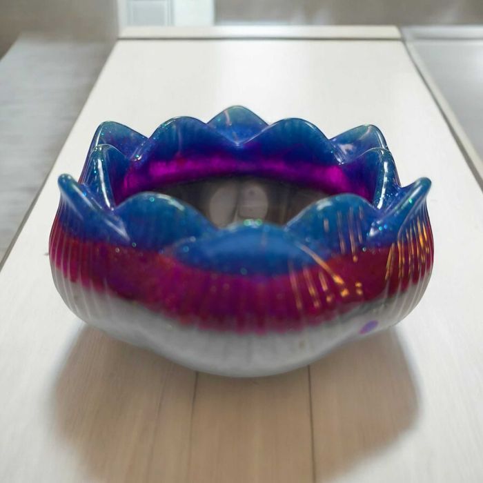 Suport lumanare, din rasina, handmade, unicat, transport gratuit