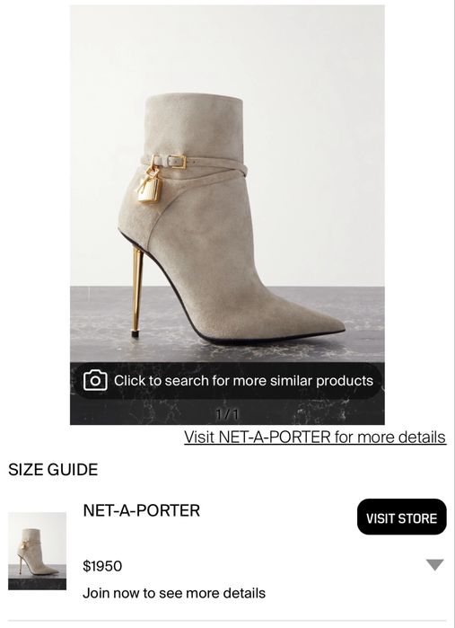 Обувки на ток/боти Tom Ford