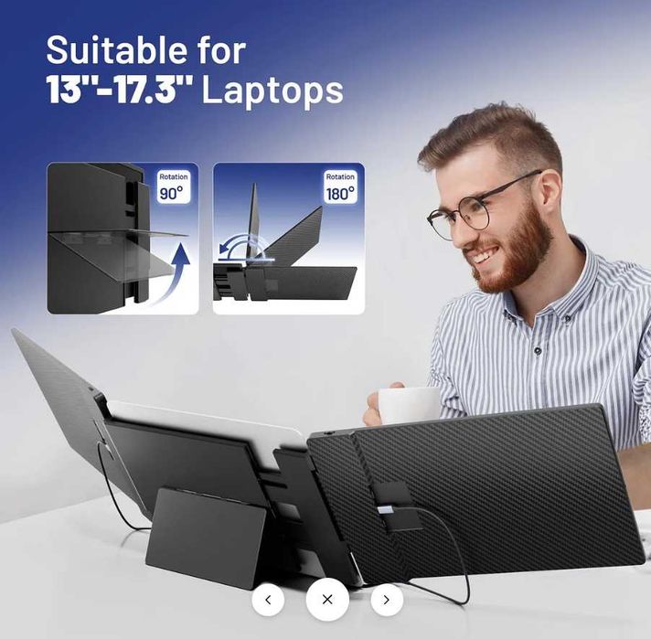 Monitor portabil TeamGee S3 Dual Screen 14” Ips Inch FHD 16:9 TeamGee S3