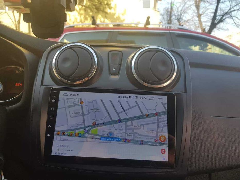 Navigație Android 9 inch Dacia Logan WiFi internet Waze YouTube GPS BL