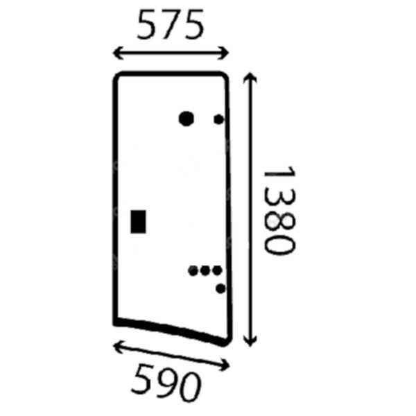 Parbriz/Geam/Luneta pt Caterpillar 428C,438C