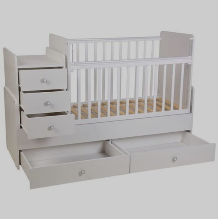 Детская кроватка Лель белая