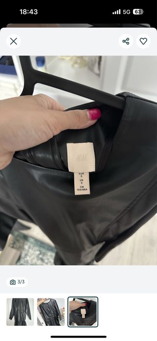 Rochie imitatie de piele H&M