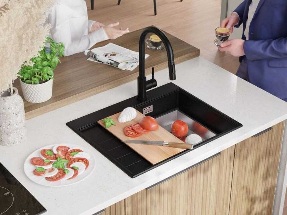 Кухненска Мивка от Гранит модел Сидни 620 x 500 Компакт - Графит