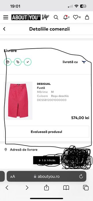 Noua - Fusta de blugi Desigual