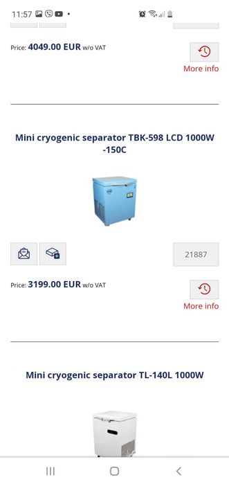 TBK 598  -180°  LCD  freezer criogenic congelator