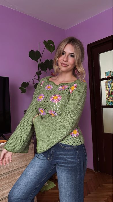 Bluza crosetata manual