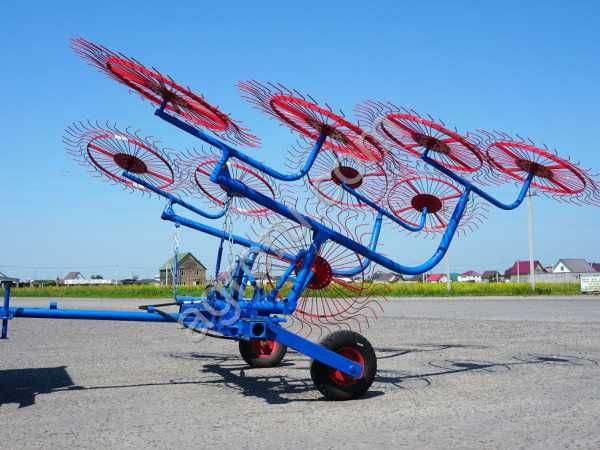 Грабли ГВС-6У СДСМ прицепные 2 ГЦ / Тіркемелі шөп аударғыш тырна 6.5 м