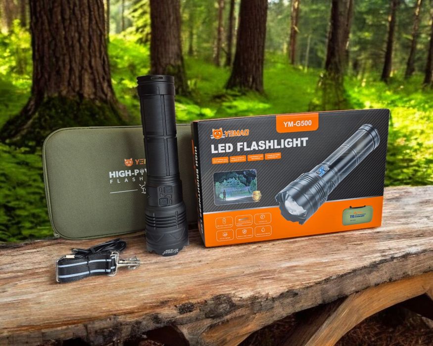 Супер мощен LED лазерен фенер YM-G500 и YM-G600/3200м/4000lm