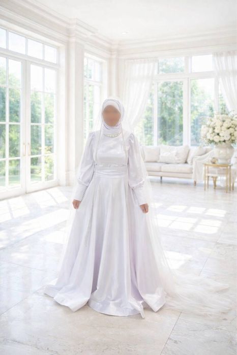 Дизайнерское мусульманское свадебное платье