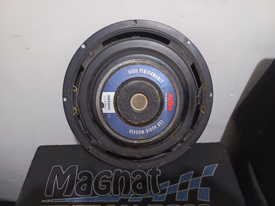 Subwoofer auto Axton doua bobine bass audio masina 12 inch mdf