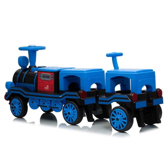 Trenulet electric pentru copii BBH-078 locomotiva + vagon albastru