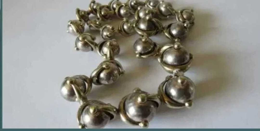 colier argint masiv, 925, placat cu aur