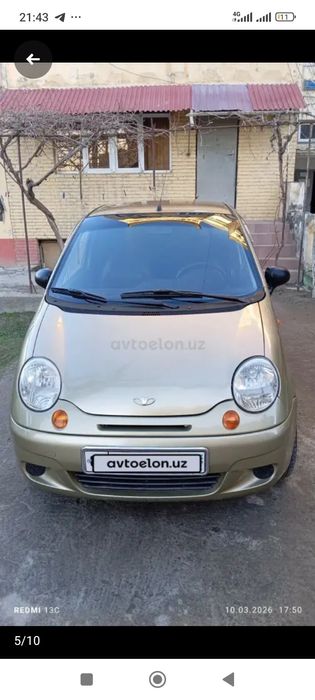 2009 yil matiz radnoy moshin