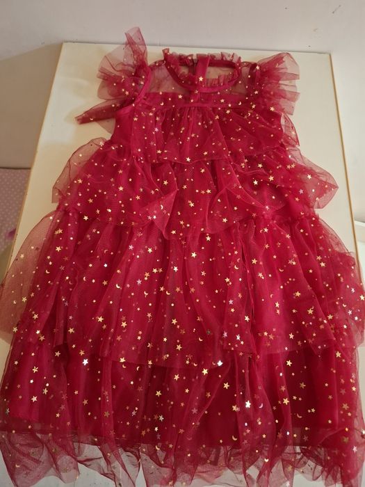 Бордовое детское платье