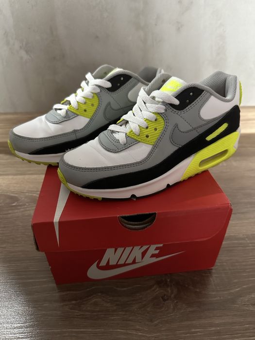 Nike Air Max 90 Ltr Gs Volt White Grey Particle CD6864-101