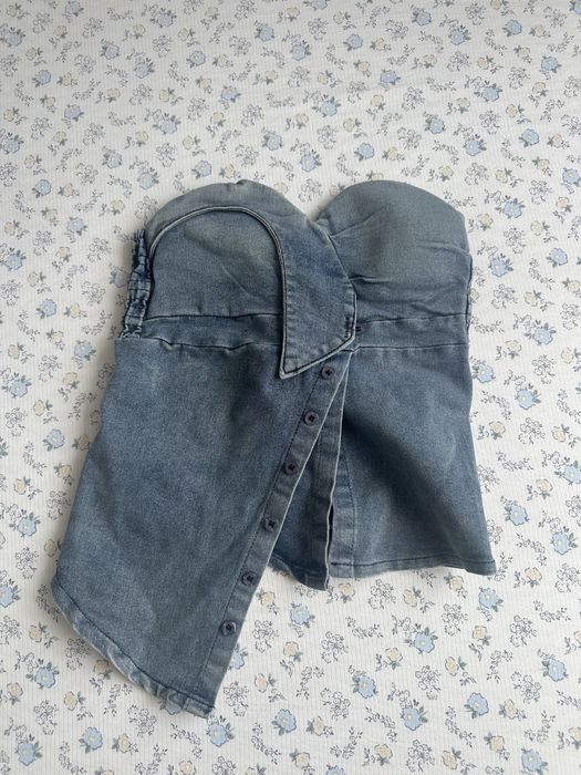 Джинсовый корсет новый