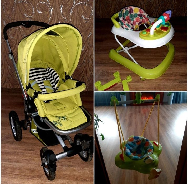 Коляска, ходунки, прыгунки.