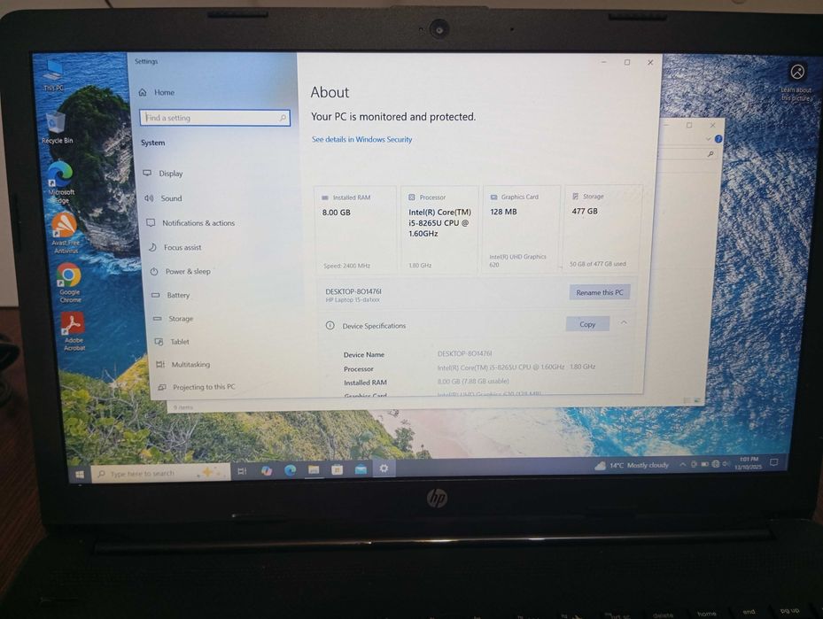 Vând laptop HP 15-DA1008NQ