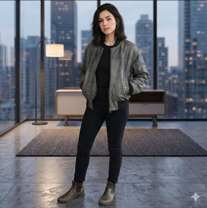 Продам кожаный бомбер Punto,раз.L.Турция.