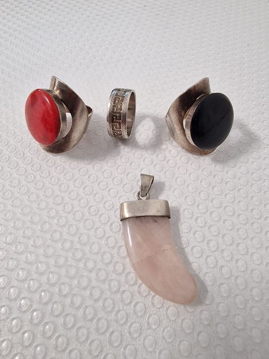 Lanț și inele argint