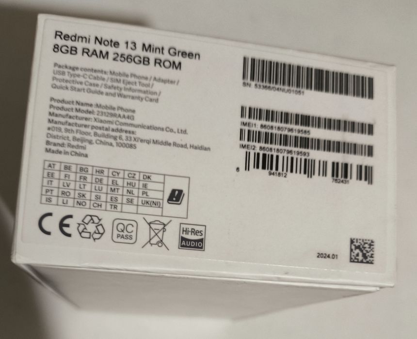 Продам смартфон redmi note 13 4g