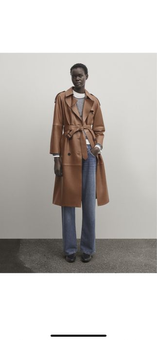 Кожанный плащ массимо дути