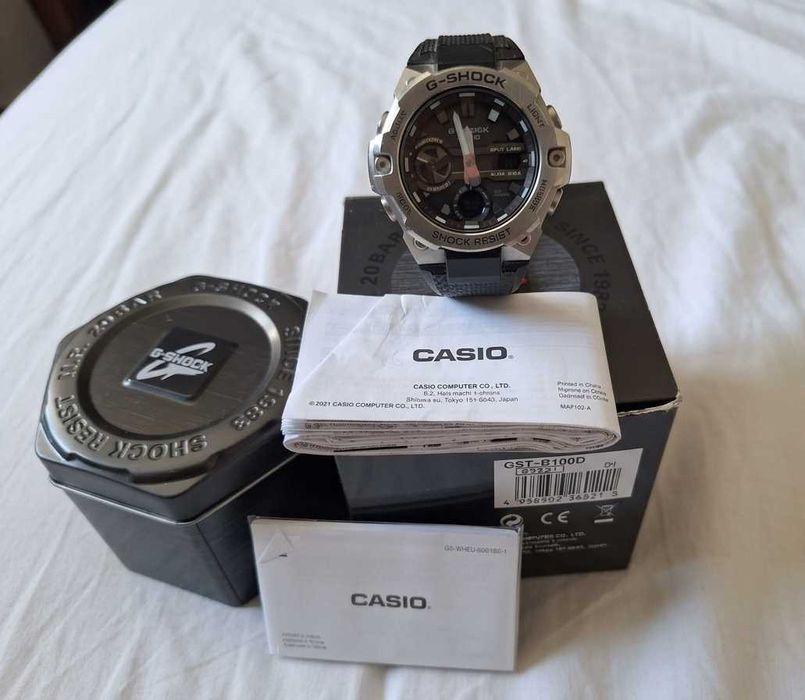Чисто нов Casio G-Shock GST-B400-1AER — Пълен комплект