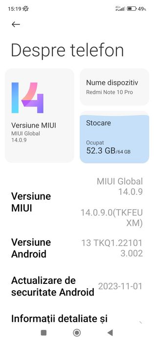 Redmi Note 10 Pro (64GB) - Stare Estetică Impecabilă (Fără Zgârieturi)