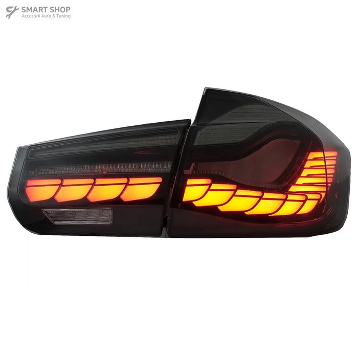 Stopuri OLED BMW Seria 3 F30 (2011-2019) F35 F80 Rosu Fumuriu M4 Desig