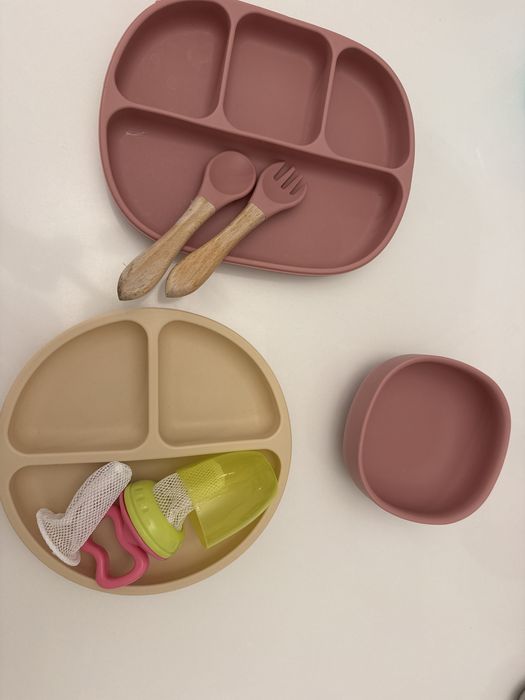 Set farfurii silicon pentru bebelusi