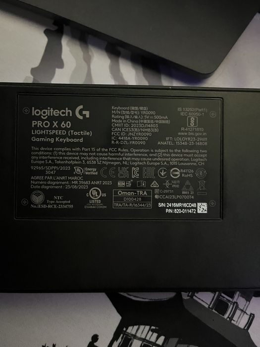 Logitech G Pro X 60 Black