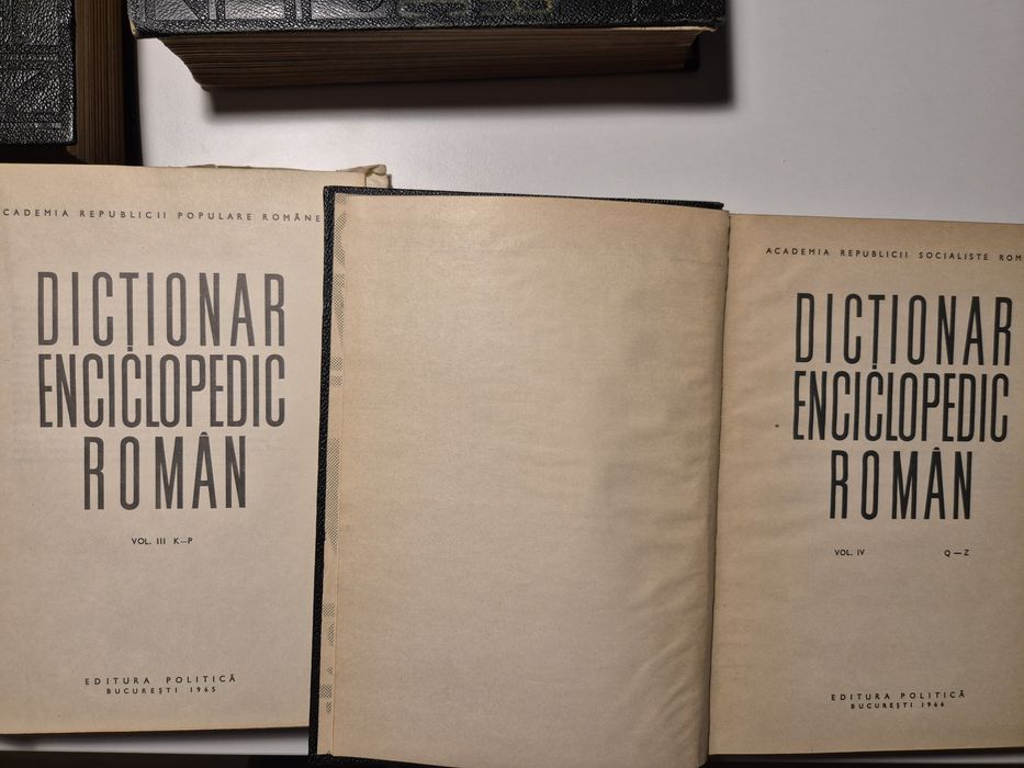 DICTIONAR Enciclopedic Roman, 4 volume, Editura Politică 1962