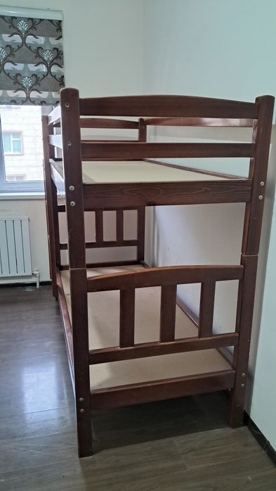 Кроват детский, еки этажлы. матрассы бар.