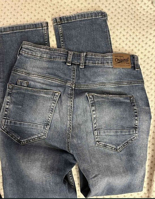 Дънково яке Mango за момче 164 см, блузи Benetton, дънки Reserved