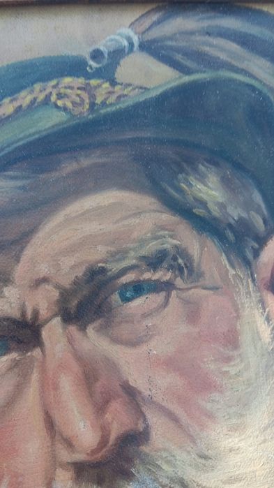 Ulei pe pânză o lucrare foarte veche și de o bună calitate încadrata I