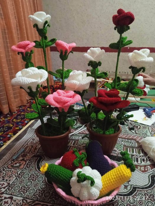 To'qilgan gul, o'yinchoqlar uylar tayyorlab beramz