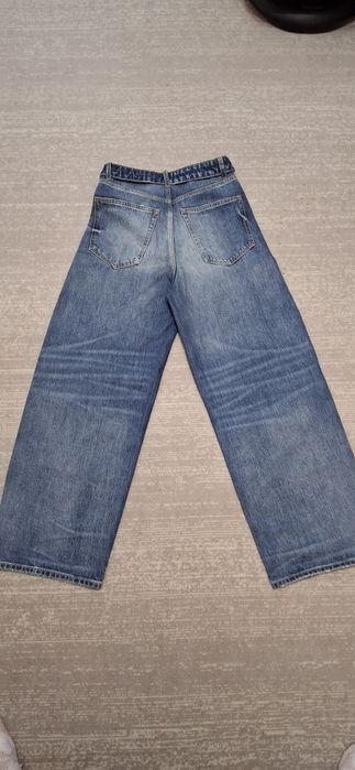 Зара дънки с прегънат колан