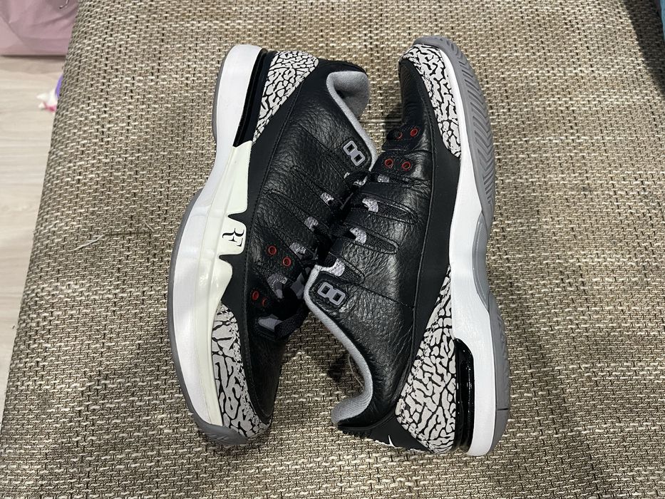 Nike Air Zoom Vapor aj3xrf Roger Federer Jordan 3 Black Cement Court