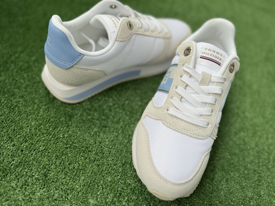 Sneakers Tommy Hilfiger, femei, piele si textil, superbi