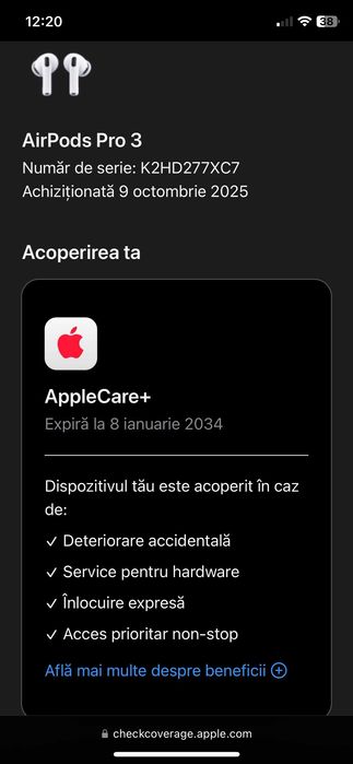 AirPods Pro (Gen 3) NOI, sigilate – desfăcute doar pentru poze