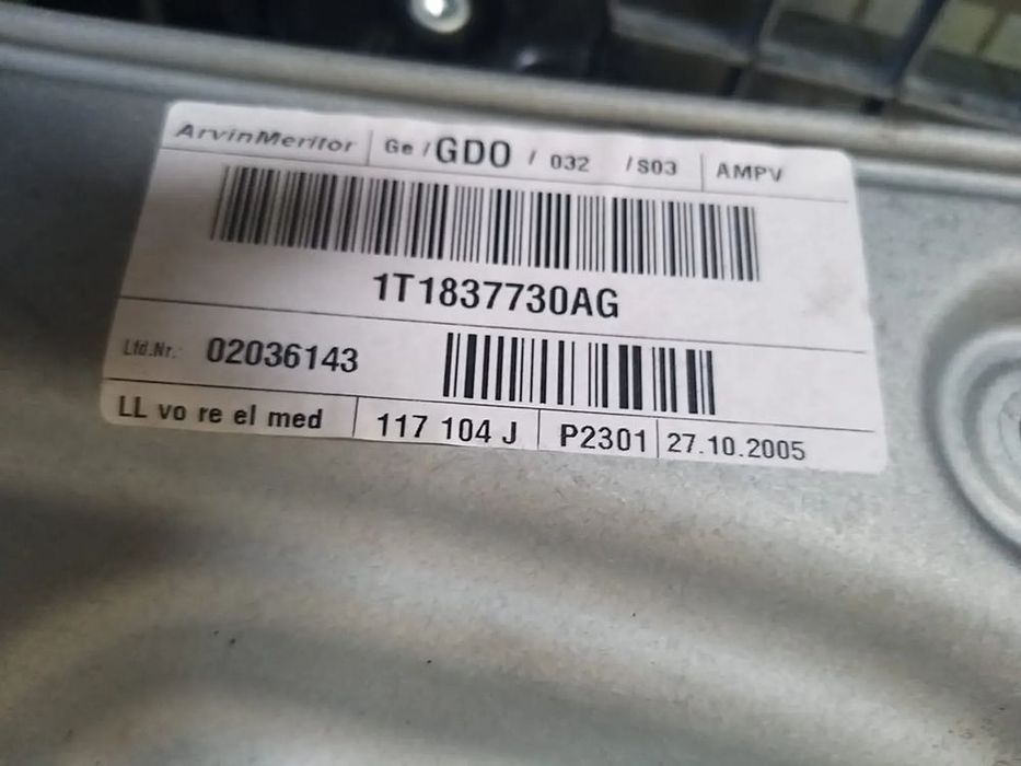 Macara geam electric dreapta fata vw touran 1t 1t1837730ag